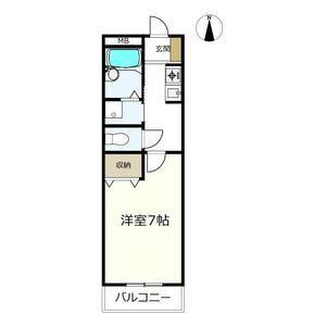 シティーハイツ緑(1K/3階)の間取り写真