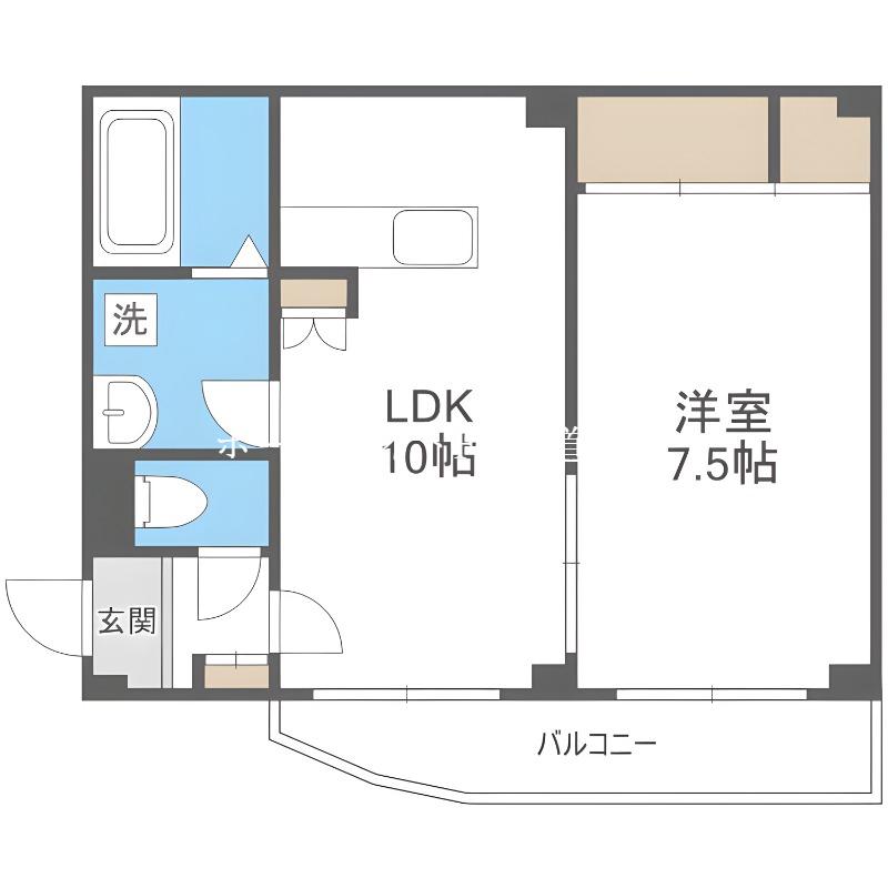 パレットコート(1LDK/2階)の間取り写真