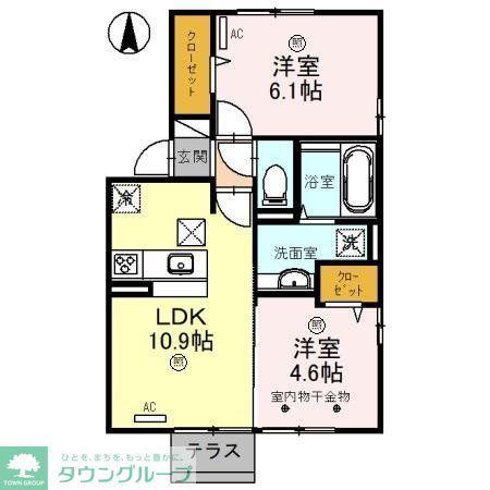 A LA MODE(2LDK/1階)の間取り写真