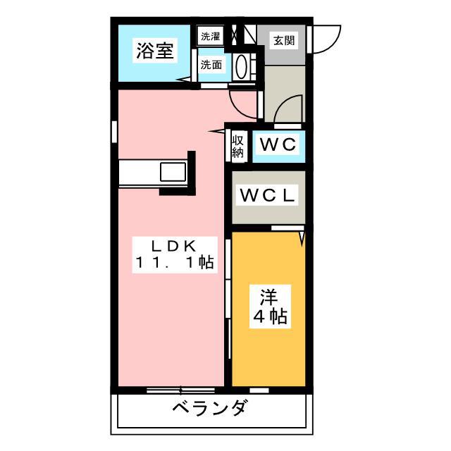 LUCE DI FELICITA(1LDK/3階)の間取り写真