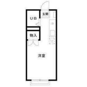エリーテ茅ヶ崎(1K/2階)の間取り写真