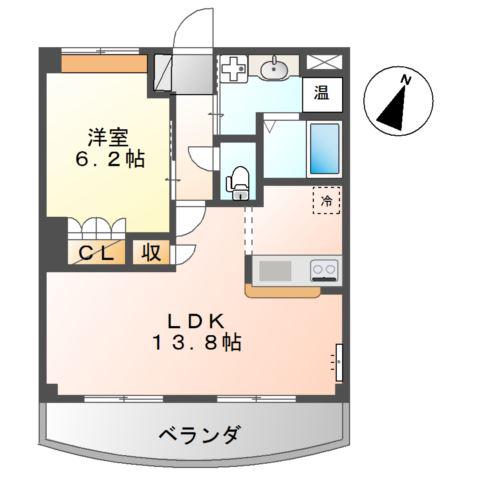 サンヒルズ(1LDK/3階)の間取り写真