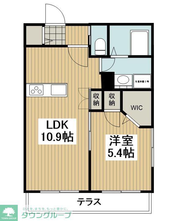 HALE WELINALU(1LDK/2階)の間取り写真