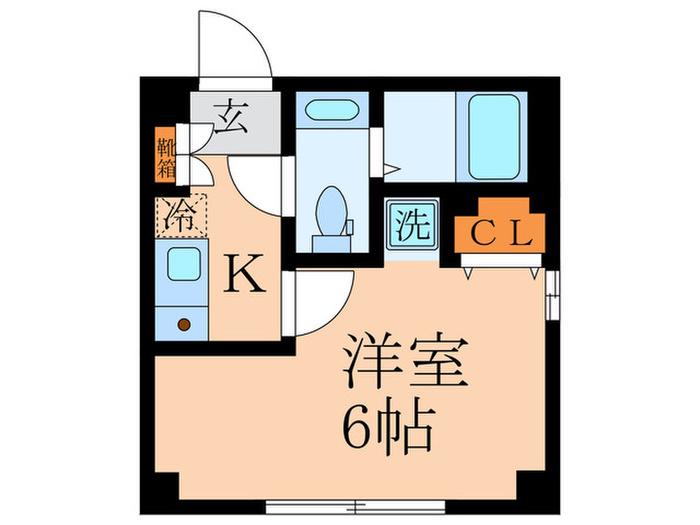 KAIROS新井薬師(1K/1階)の間取り写真