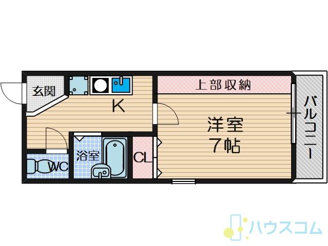 PRIVE IBRAKI KASUGA(1K/1階)の間取り写真