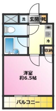 グリーンスクエア(1K/5階)の間取り写真