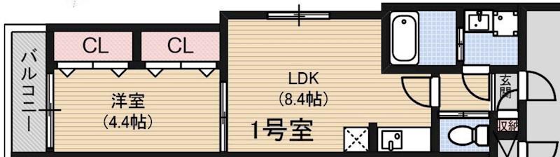 H-MAISON塚本(1LDK/2階)の間取り写真