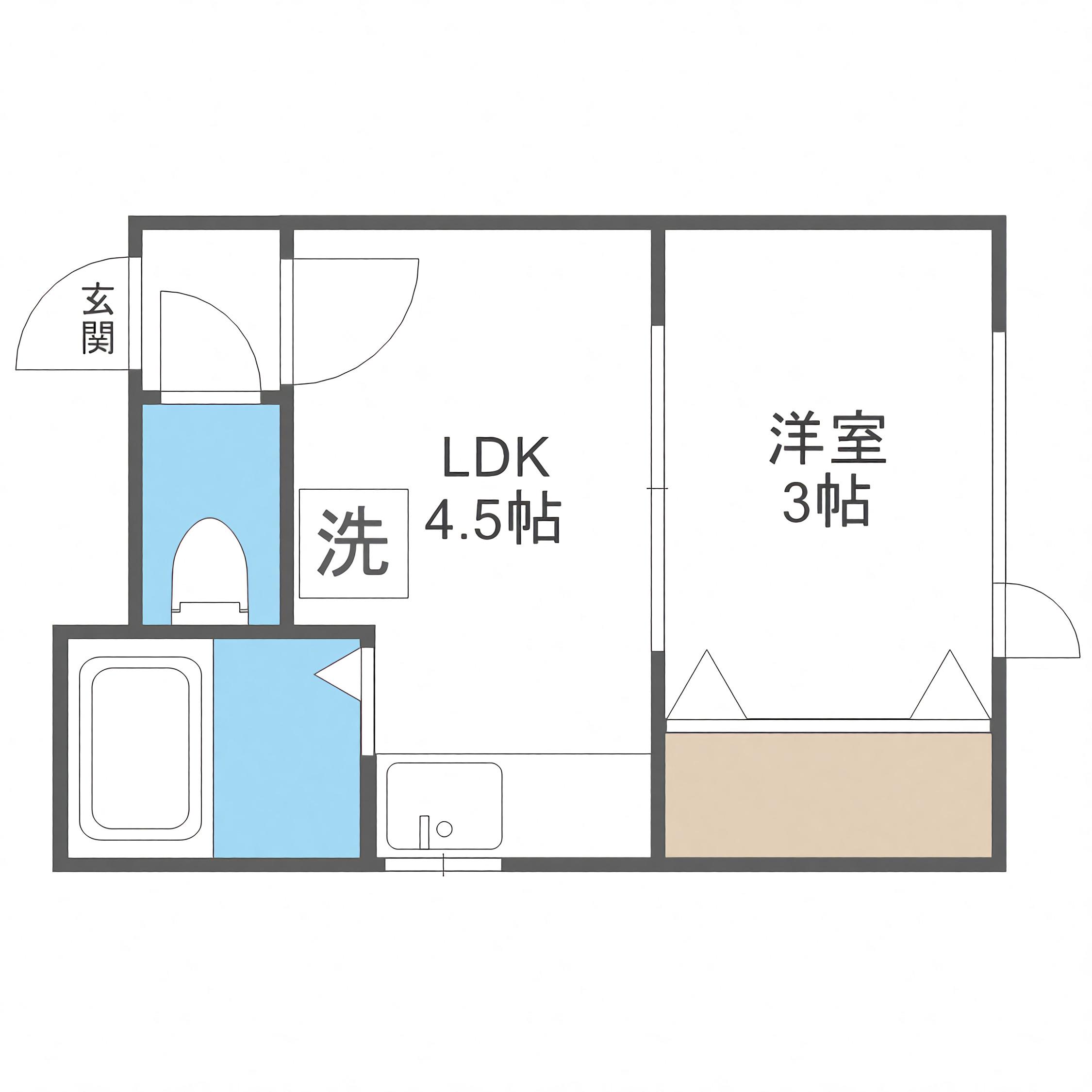 メゾンプレアデス(1DK/3階)の間取り写真