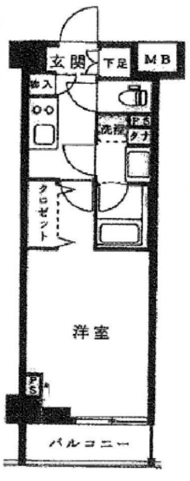 BRIZZ練馬ノース(1K/1階)の間取り写真