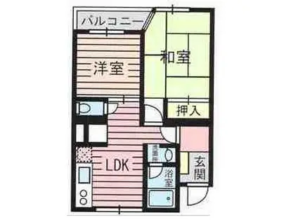 99MANSHION(2DK/1階)の間取り写真