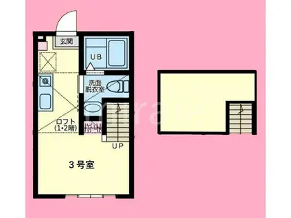 モダンハウス大和(ワンルーム/2階)の間取り写真