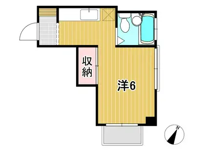 小川ビル(1K/3階)の間取り写真