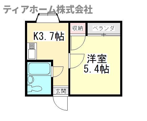 みすずコーポIII(1K/1階)の間取り写真