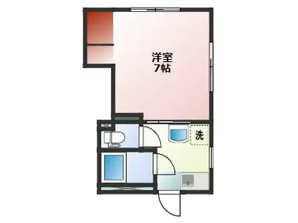 コーポN(1K/2階)の間取り写真