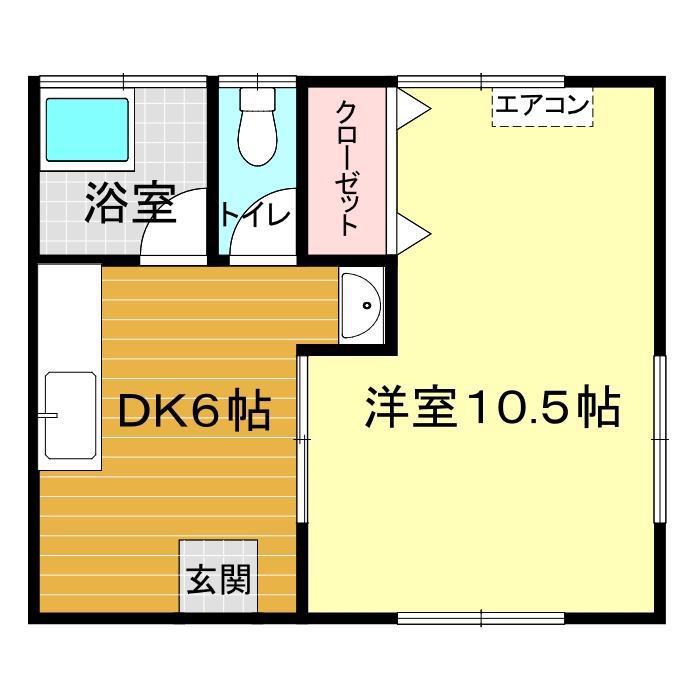 GRASSHOPPER(1DK/1階)の間取り写真
