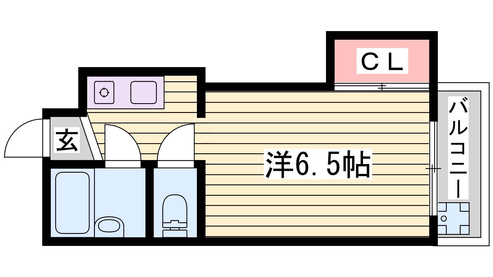 セントポーリア(1K/3階)の間取り写真