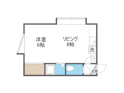 サンピア20丁目館(1DK/3階)の間取り写真