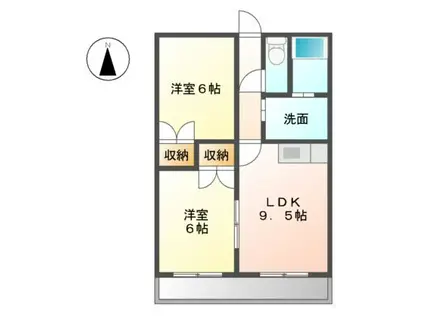 パークハウス梅森(2LDK/2階)の間取り写真