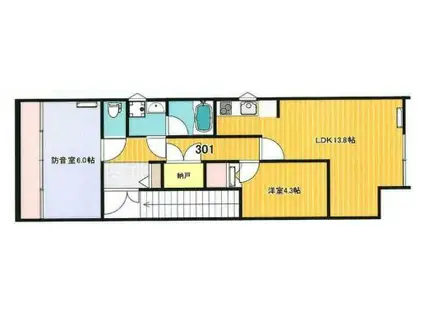 ウィン江古田(2LDK/3階)の間取り写真