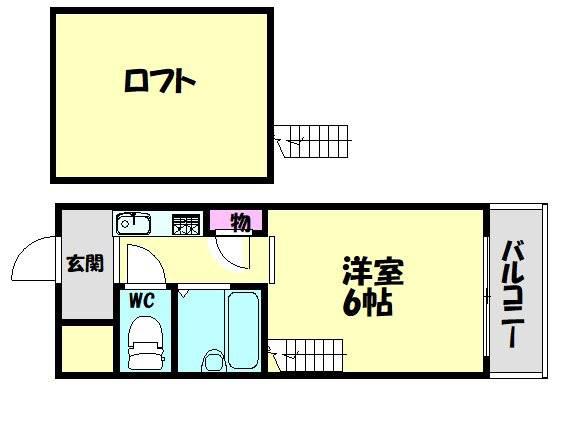 マンションライツ(1K/4階)の間取り写真