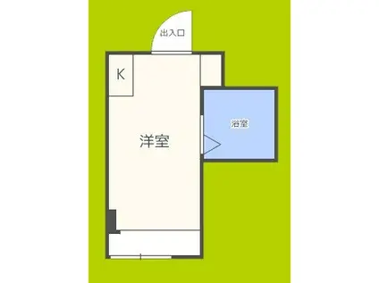 昭和グランドハイツ下寺(ワンルーム/7階)の間取り写真