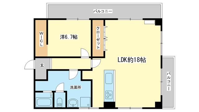 コーポラスエル(1LDK/3階)の間取り写真