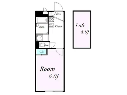 レオパレスDAIKATU Y(1K/2階)の間取り写真