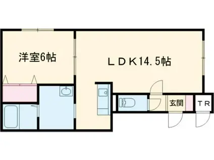 ベリーズII(1LDK/1階)の間取り写真
