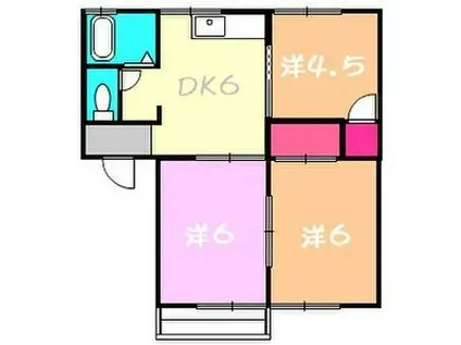 コーポOMA(3DK/1階)の間取り写真