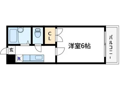 ラ・フォンテ(1K/2階)の間取り写真