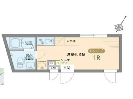 レピュア雪谷レジデンス(ワンルーム/1階)の間取り写真