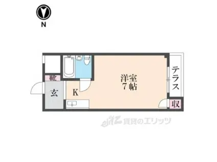 ハイツホリデー(ワンルーム/1階)の間取り写真