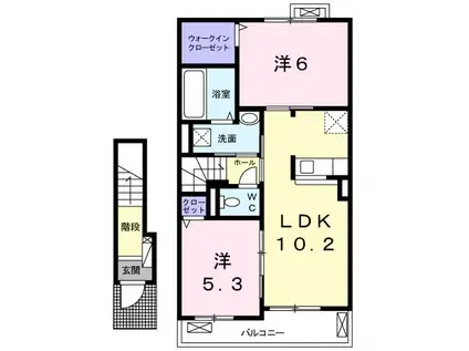 アイブリーズ(2LDK/2階)の間取り写真