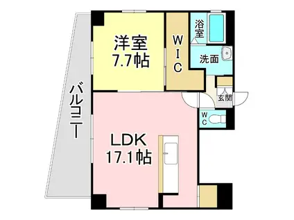 ウイン小倉(1SLDK/4階)の間取り写真