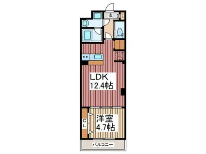 PRESIDENSII(1LDK/3階)の間取り写真