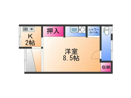 三宅様加守町平屋(1K/1階)の間取り写真