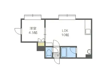 はなぶさ館(1DK/3階)の間取り写真