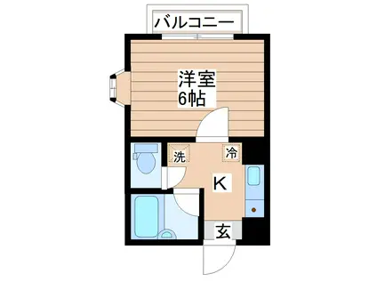 NITTO21壱番館(1K/4階)の間取り写真