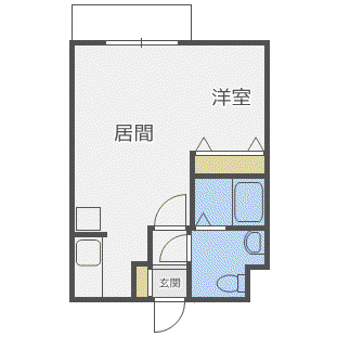 グランメール南郷14(1DK/4階)の間取り写真