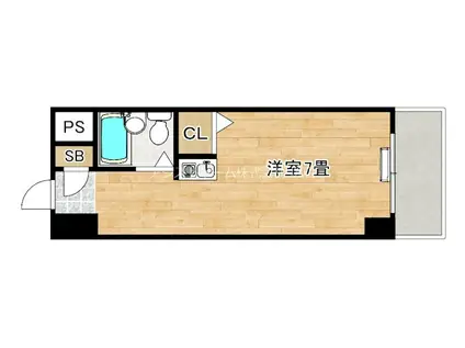 パークサイド堺(ワンルーム/5階)の間取り写真