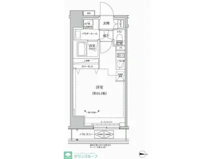 RELUXIA本所吾妻橋III(ワンルーム/4階)の間取り写真