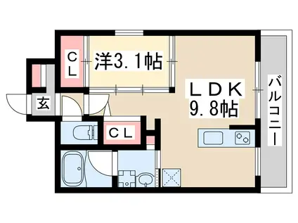 エル・セレーノ新大阪北(1LDK/4階)の間取り写真