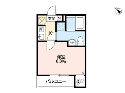 コスモエス(1K/1階)の間取り写真