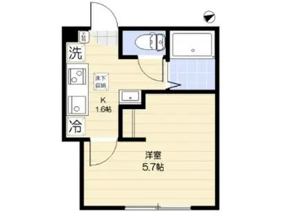 エクセラン本蓮沼I(1K/2階)の間取り写真