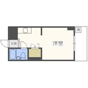 COLLECTION中崎II(ワンルーム/8階)の間取り写真