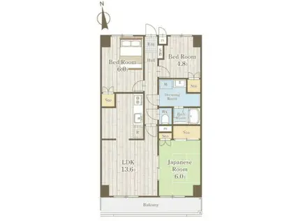 エトアールエス(3LDK/4階)の間取り写真