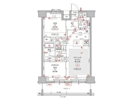 板橋本町ステーションレジデンス(2LDK/10階)の間取り写真