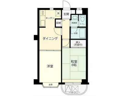 ヨコスカビルⅠ(2DK/3階)の間取り写真