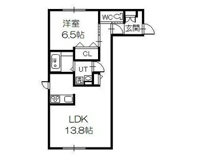 ステラガーデンA棟(1LDK/4階)の間取り写真