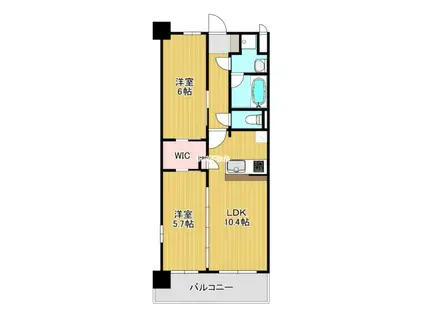 S-RESIDENCE博多駅南AFFOR(2LDK/7階)の間取り写真